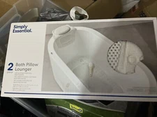 Simply Essential™ Bath Pillow Lounger in White 2 Pieces