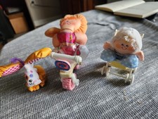 Fisher Price Smooshees Lot with Girl Bike Puppy Smooshees Baby and Stroller