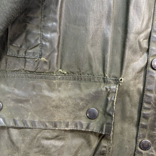 Barbour Waxed Jacket Mens Size XXL Green Gamefare A123 Vintage England Lined - Picture 12 of 22