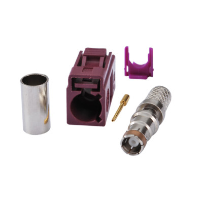 Fakra Code D Female Jack Crimp Connector for Cable RG58 LMR195