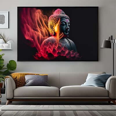 Buddha Art Canvas Buddha Wall Art for Living Room Large Size Wall ...
