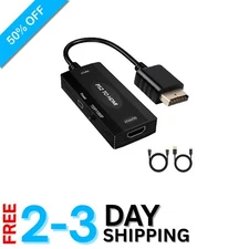 Compact PS2 to HDMI Adapter with Aspect Ratio Switch - Perfect for Projectors