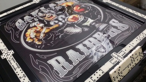 Oakland Raiders Domino Table by Domino Tables by Art - Picture 3 of 7