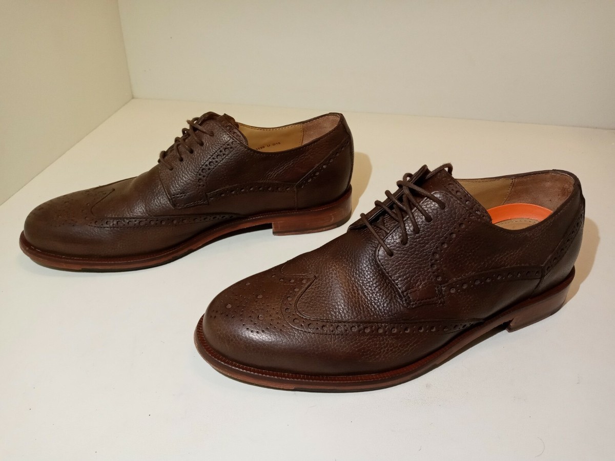 Cole Haan Grand OS Wingtips Brown Pebbled Leather Men display picture 2