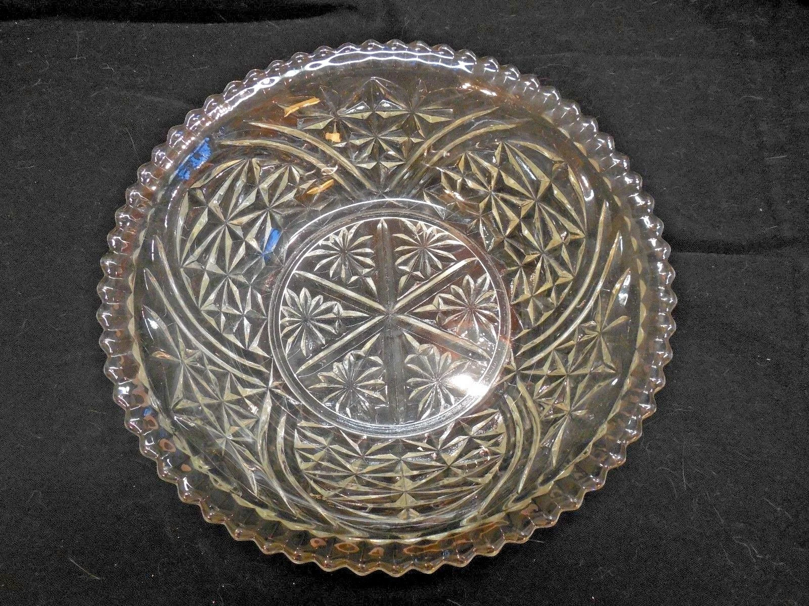 Anchor Hocking Thousand Line   Stars & Bars Big Bowl 1941 1960