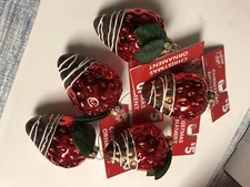 Lot Assorted Christmas Tree Ornaments Set Of 6-  ITEMS All--NEW--!