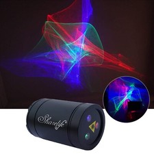 Mini DJ Rechargeable Laser Lights, RGB Aurora Effect Projector USB for Home D...