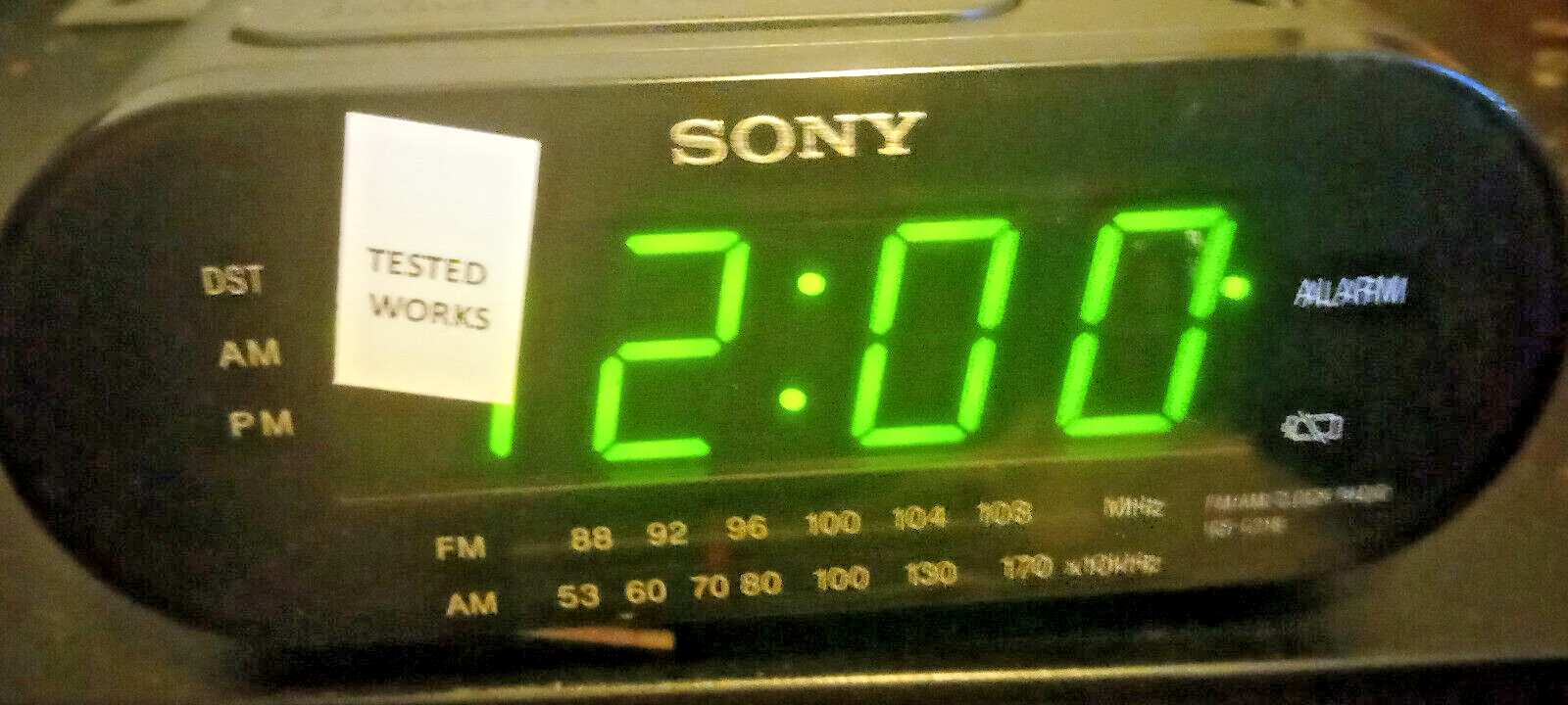 Sony Dream Machine Alarm Clock AM/FM Radio Fully Working AC/DC Model
