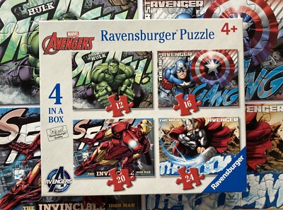 Ravensburger Marvel Avengers 4 in einer Box Puzzle 070213 - 1 Stück fehlt