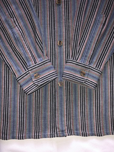 HATICO Herren Hemd Größe L, Hemdjacke Button-Down Kragen Überhemd bunt-gestreift - Bild 21 von 24