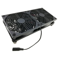 DC 12V External Cooling Stand Dual 120mm Fan 1800RPM for PC Router Modem Desktop