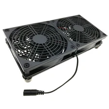 DC 12V External Cooling Stand Dual 120mm Fan 1800RPM for PC Router Modem Desktop