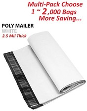1 2000 Multi Pk 14.5x19 White Poly Mailers Shipping Envelopes Self Sealing Bags