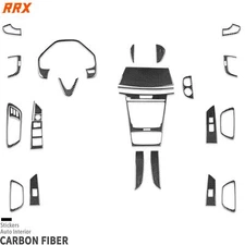 27Pcs Real Carbon Fiber Kits Full Interior Trim Cover Set For Acura TLX 2015-20