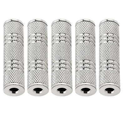 5 Stück Metall Audio 3,5 3,5 mm Stereo Klinke Kupplung Verbinder F-F Buchse Adapter Buchse