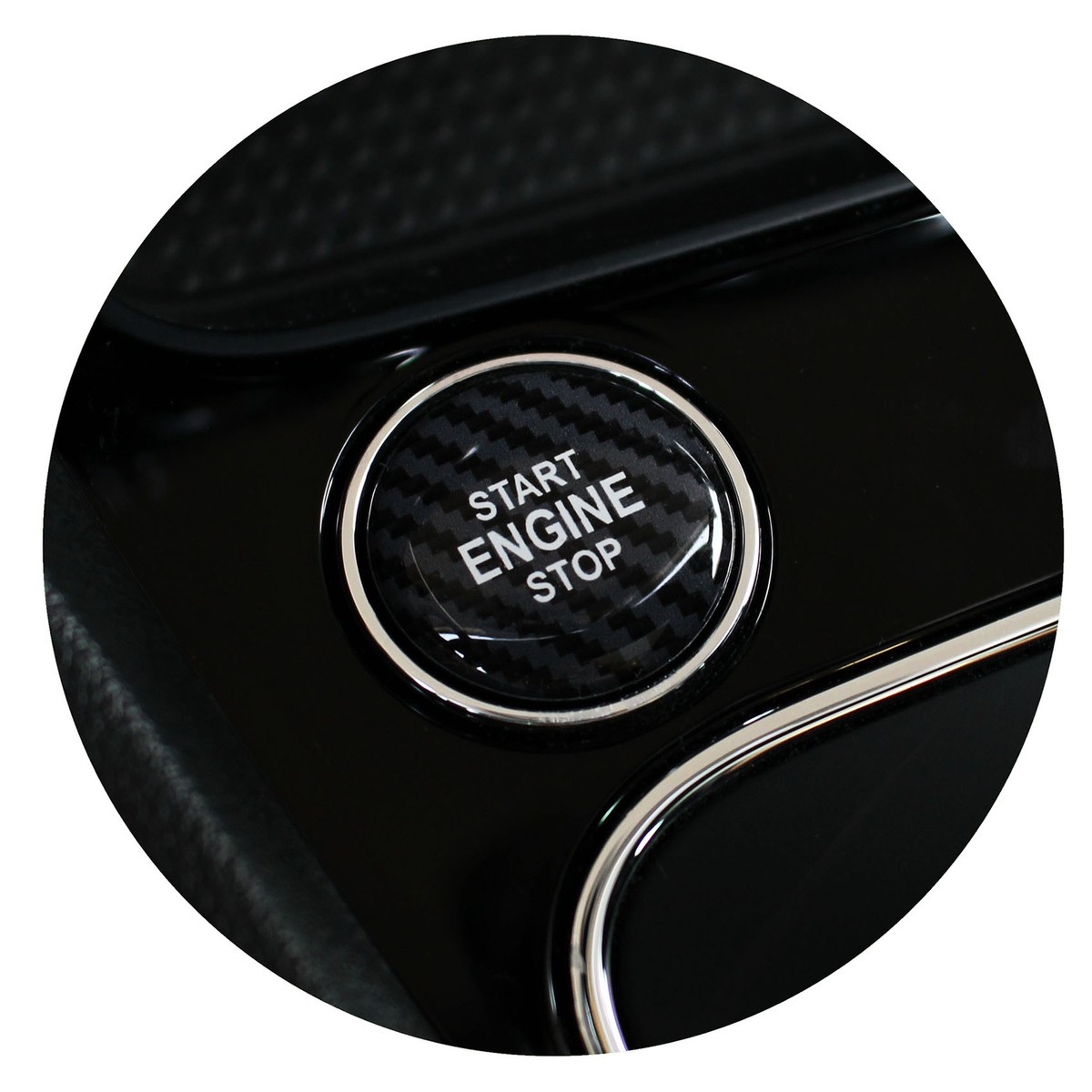 Pulsante Di Avvio Gel 3D KL Cover Emblema Carbonio Nero/bianco - Foto 8