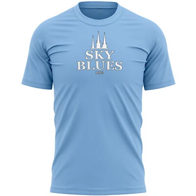 THE CLOTHING SHED Sky Blues Coventry T Shirt Mens 1883 Football Sports Event Him Blue Army Play Up