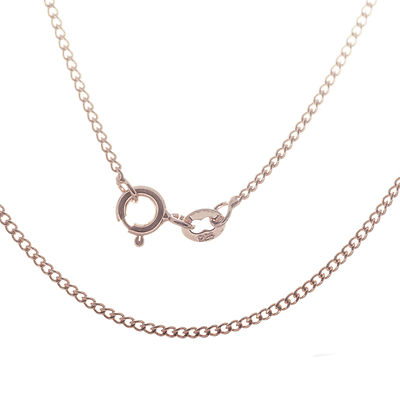 Panzerkette Aus 925 Sterling Silber Rosé-vergoldet – Wählbare Länge 36–60 Cm, 1,0 Mm Breit