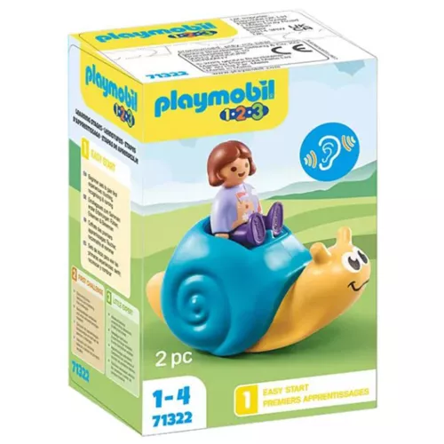 Playmobil 123 Rocking Snail With Rattle Feature Building Set NEW