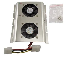 3.5" Desktop Hard Disk Drive HDD Cooler Twin Fan PC SATA IDE Cooling Kit