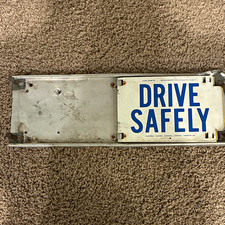 Transportation Flip Placard,Safety Sign Set, Vintage Drive Safely original