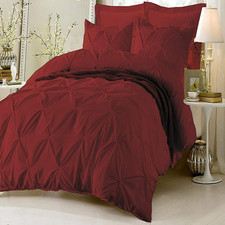 Bluemoon Homes Queen Duvet Cover Cotton Pinch Pleated 1 Piece Full Size 100
