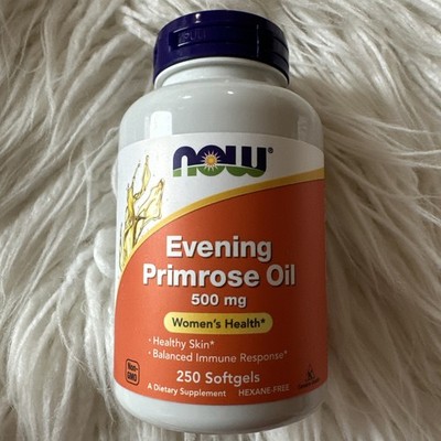 Now Evening Primrose Oil 500 mg 250 Softgels GMP, Soothes PMS, Anti Inflammatory