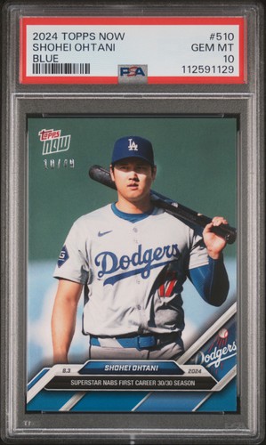 2024 TOPPS NOW BLUE #510 SHOHEI OHTANI 10/49 PSA 10