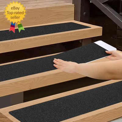 Outdoor Stair Treads Non-Slip Step Strips Wooden Steps 5 Pack 6  X 24  anti Slip