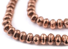 Copper Nugget Beads 5x7mm 16 Inch Strand