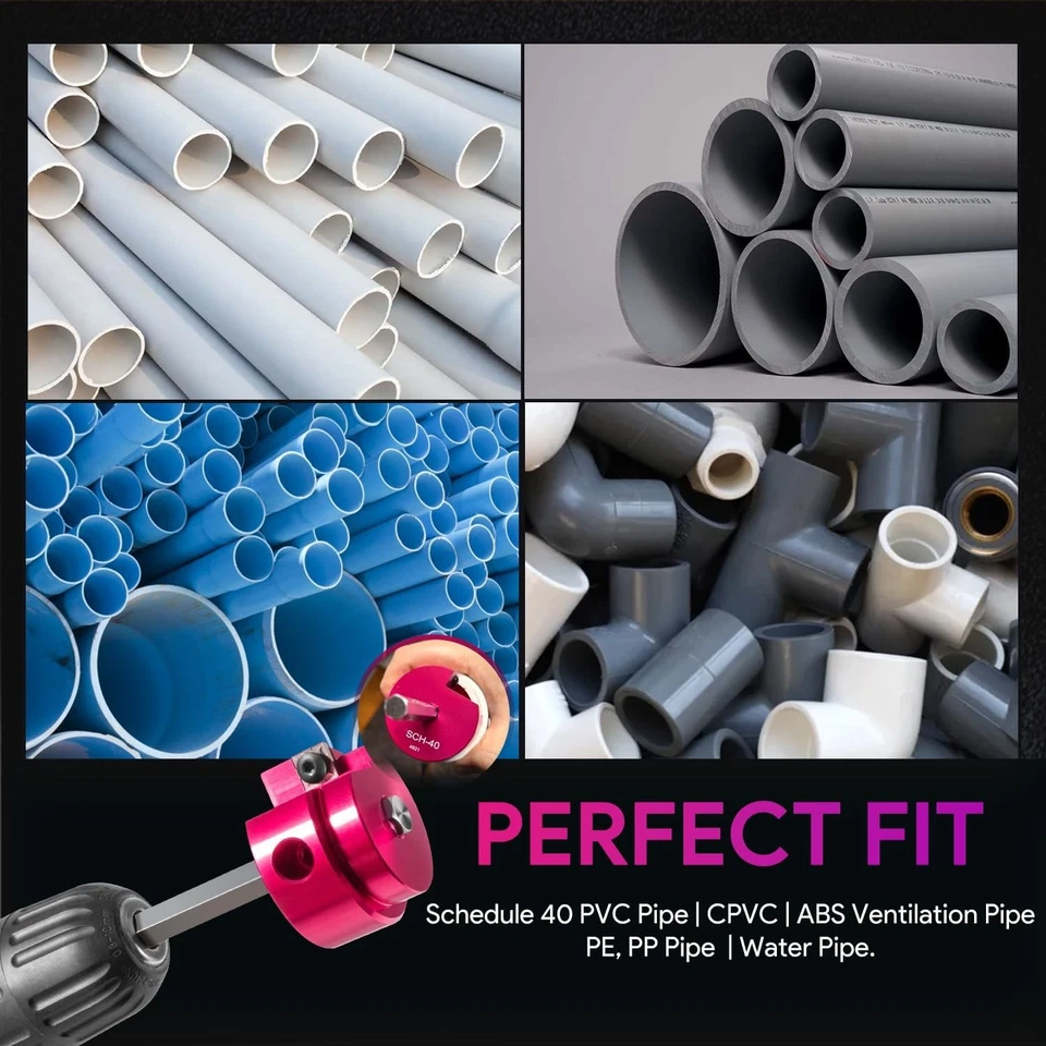 3/8-Inch Hex Shaft PPR150 PVC Pipe Reamer -Fits Standard 1/2" drills Pipe Reamer - Image 3 of 4