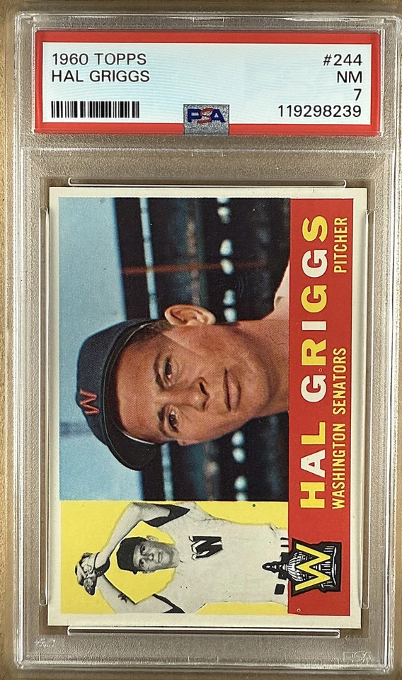 1960 Topps Baseball (lote de 12) #363 Gene Stephen #483 Camilo Pascual PSA 7 casi nuevo Foto 3 de 4