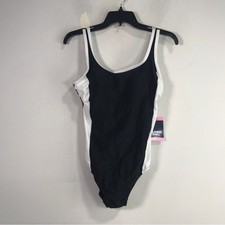 Lands End' One Piece Swimsuit, Women's Size S 6/8 - Black/White
