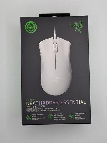 Razer DeathAdder Essential White Edition Ergonomic Wired Gaming Mouse