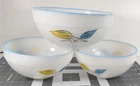Vtg Fire King Achor Hocking Biscayne Mixing Bowls Diff Sizes Set Of  3