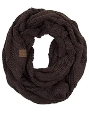C.C Women’s Stylish Winter Soft Warm Cozy Cable Knit Circle Loop Infinity Scarf