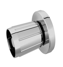 Two 2 Moen 52-F Donner Adjustable Flange Sets For Shower Rod, Chrome Finish