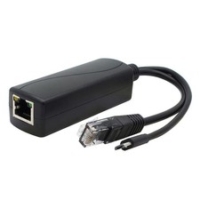 Gigabit PoE Splitter 48V to 5V 2.4A Micro USB Ethernet Adapter for Pi 3B