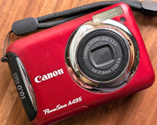 LCD has dark spot Canon PowerShot A495 10.0MP 3.3x Digital Camera English ok