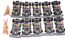 TYCO RED WHEELS TCR chassis WIDE LOT OF 10 ,UNUSED , NEW! customize !!!