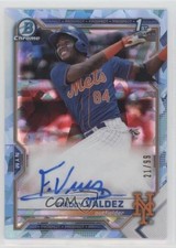 2021 Bowman Sapphire Edition Aqua Refractor 21/99 Freddy Valdez Auto 0xh3
