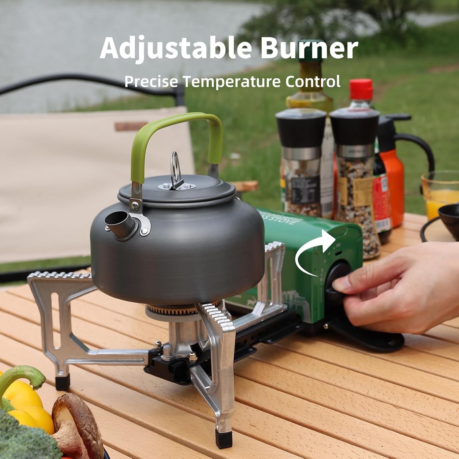 Portable 7500 BTU Butane Stove &ndash; Lightweight Folding Outdoor & Indoor Cooking