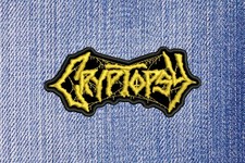Cryptopsy embroidered patch. Sew On patch. Deathcore.