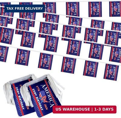 2 Pack 250th Anniversary USA Flag Banner,Small 250 Years Flags Bunting 1776-2026