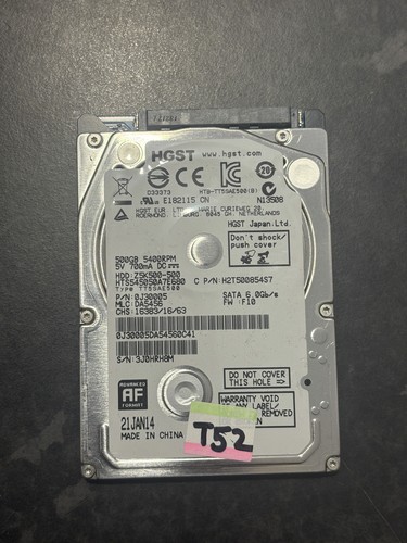 HGST Z5K500-500 HTS545050A7E680 0J30005DA54560C41 500GB 2,5" SATA HDD Festplatte