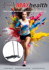 MAXhealth Fitness Walking Treadmill with Retractable Arms