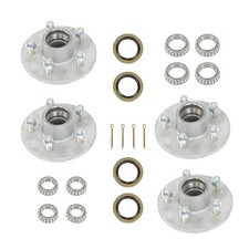 4 Sets 5 on 4.5 Inch Galvanized Trailer Hub Kit