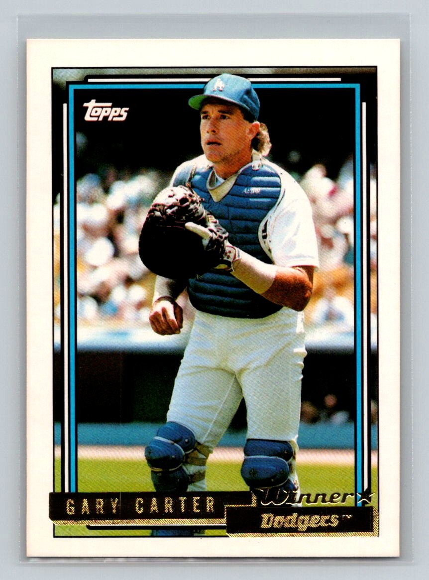 1992 Topps Gold Winners #45 Gary Carter Los Angeles Dodgers Baseball Card