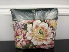 Vintage Ralph Lauren Brooke Floral Yellow Pillowcases Flat Fitted Sheet Set KING