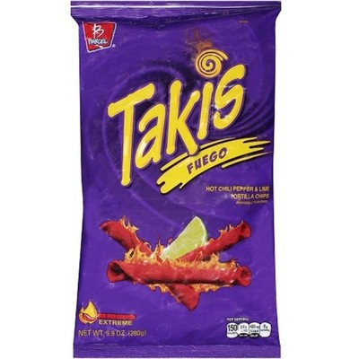 10x Takis Fuego Corn Chips Spicy Chili Lime Snack Party Bulk Pack Bag New 9.9oz